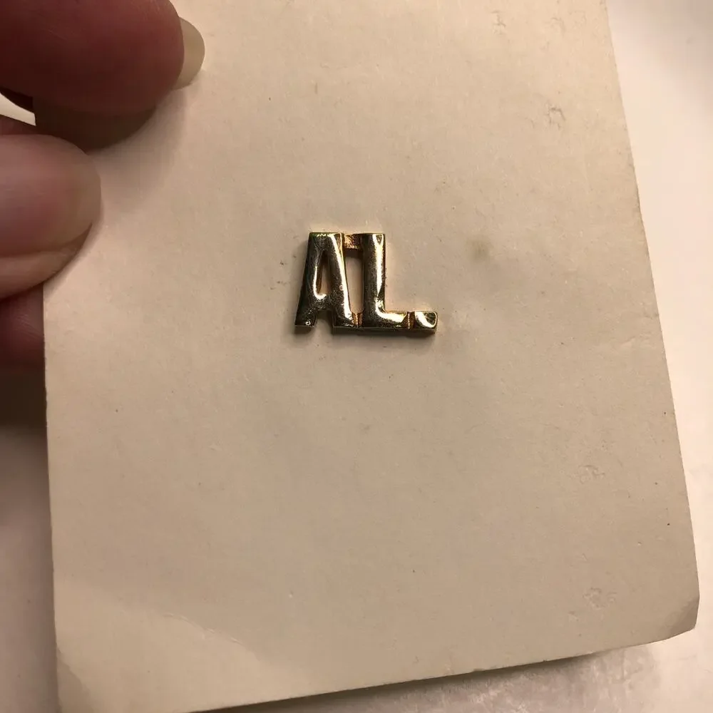 Vintage Goldtone AL. Alabama Lapel Hat Scarf Pin Pinback